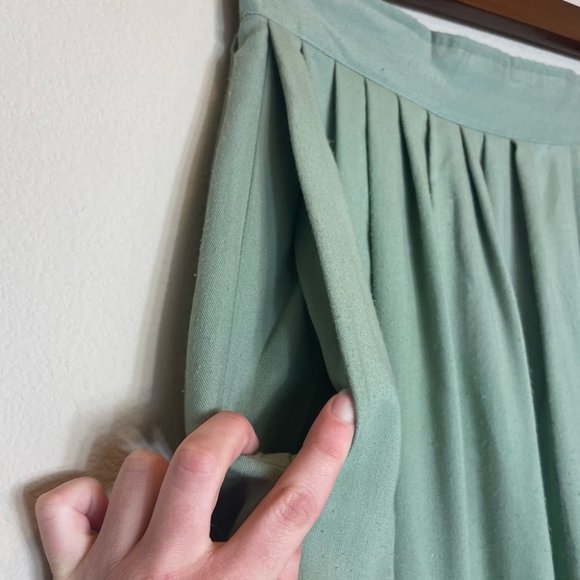 Honors Vintage Pale Green Long Skirt Size 10 - Picture 4 of 6